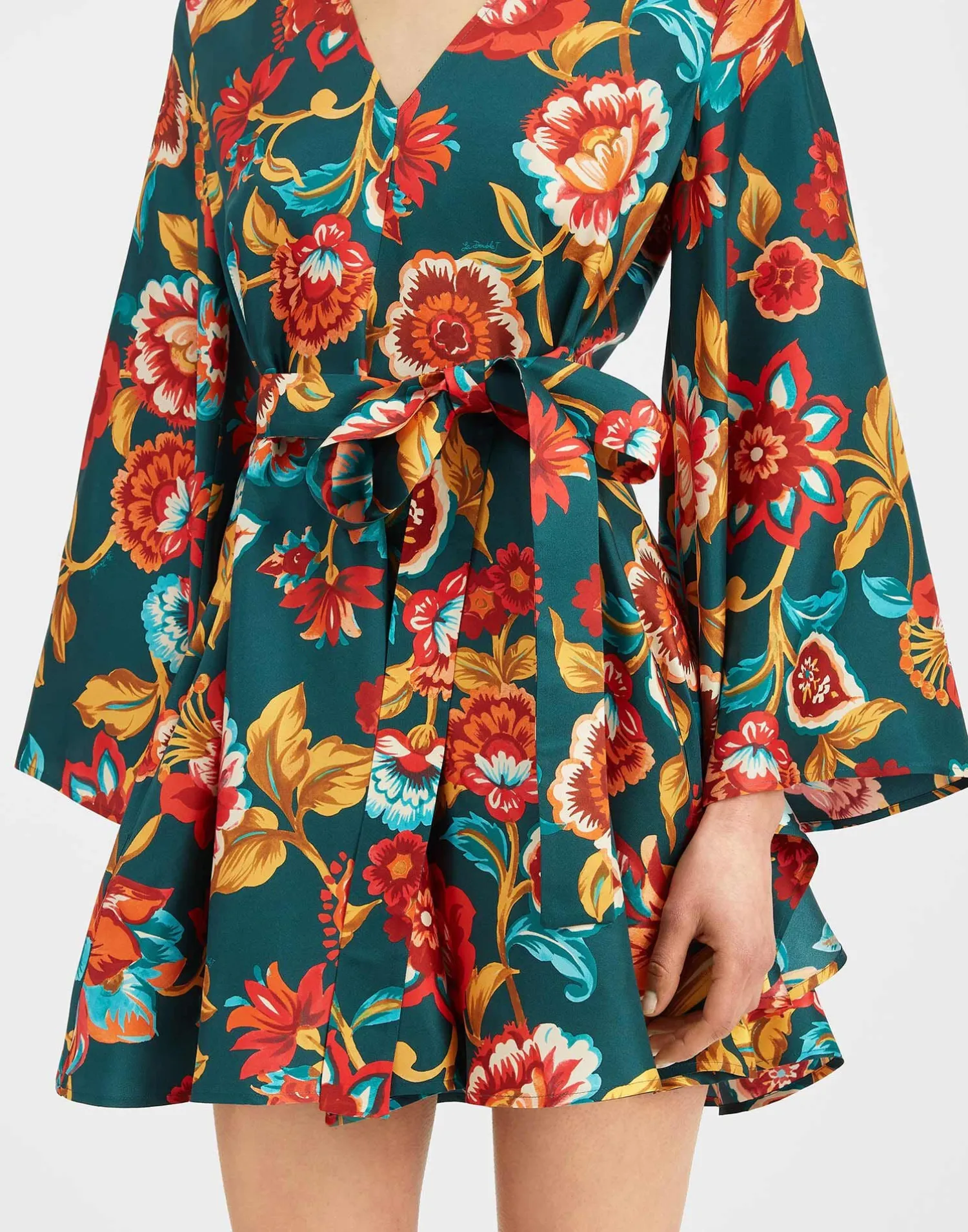 La DoubleJ Party Dressing<Mini Magnifico DressHottie Emerald in Silk Twill