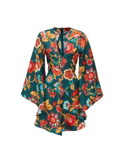 La DoubleJ Party Dressing<Mini Magnifico DressHottie Emerald in Silk Twill