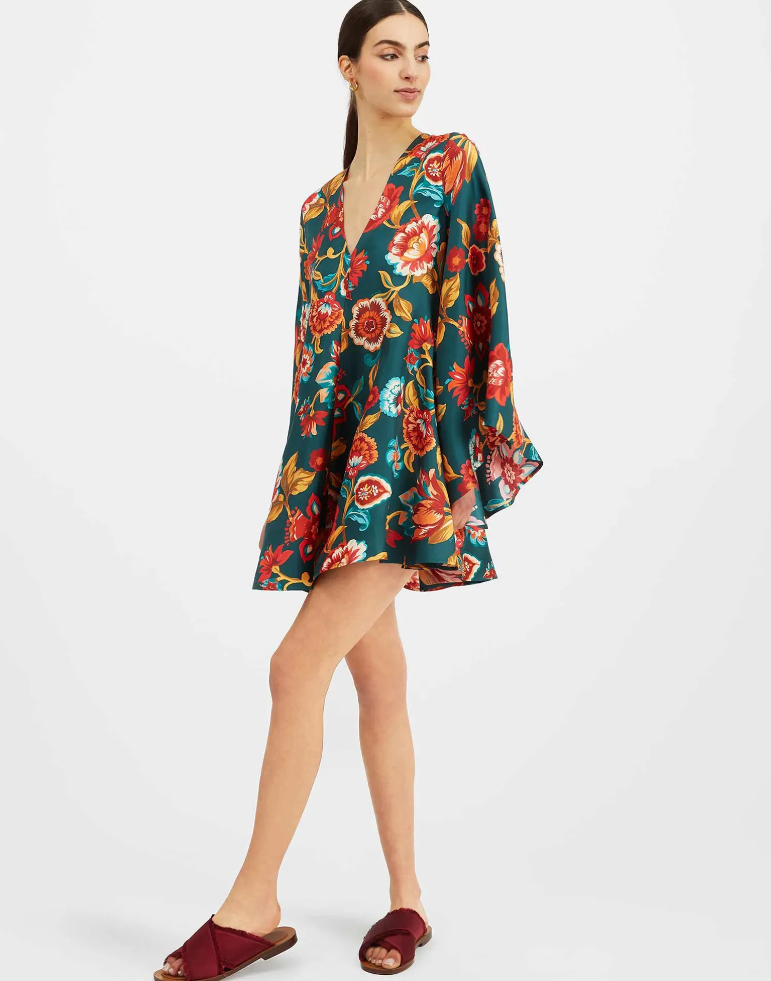 La DoubleJ Vestiti<Mini Magnifico DressHottie Emerald in Silk Twill