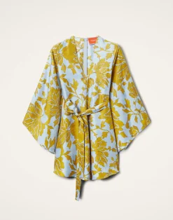 La DoubleJ Vestiti<Mini Magnifico DressTangle Light Blue in Silk Twill