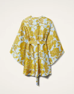 La DoubleJ Vestiti<Mini Magnifico DressTangle Light Blue in Silk Twill