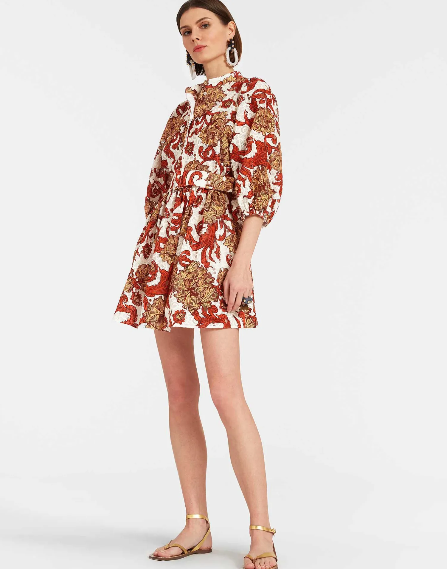 La DoubleJ Vestiti<Mini Portofino DressReef White in Printed Lace