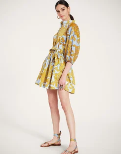 La DoubleJ Vestiti<Mini Portofino DressTangle Light Blue in Summer Poplin