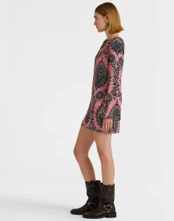 La DoubleJ Vestiti<Mini Supremes Swing DressOltrarno Pink in Sablé Satin
