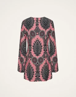 La DoubleJ Vestiti<Mini Supremes Swing DressOltrarno Pink in Sablé Satin