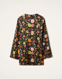 La DoubleJ Vestiti<Mini Supreme Swing DressBotticelli Black in Silk Twill