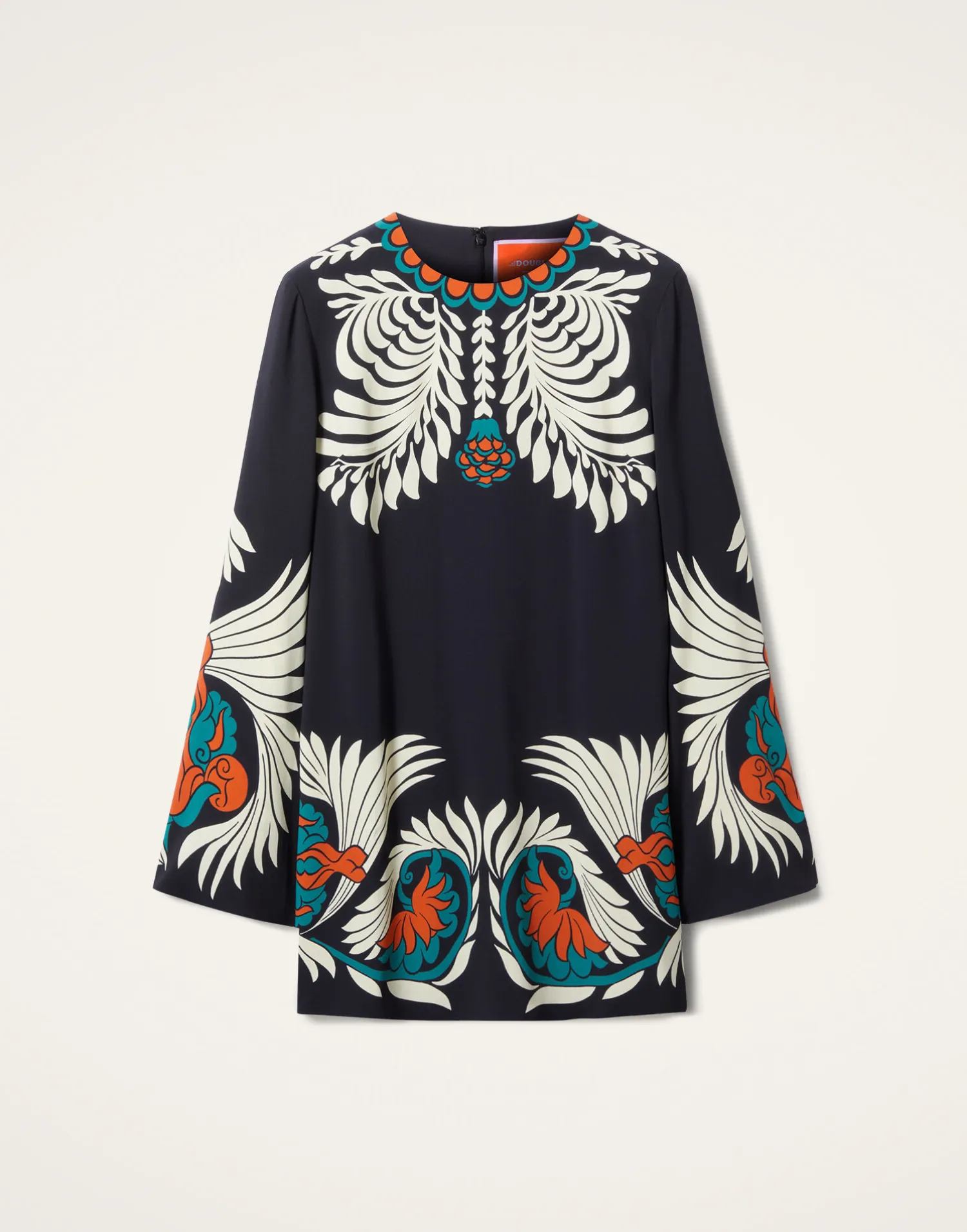 La DoubleJ Vestiti<Mini Supreme Swing DressMix Tiles Placée Black in Envers Satin