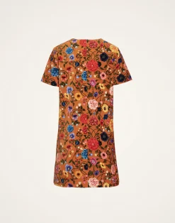La DoubleJ Party Dressing<Mini Swing DressBotticelli Rust in Cotton Velvet