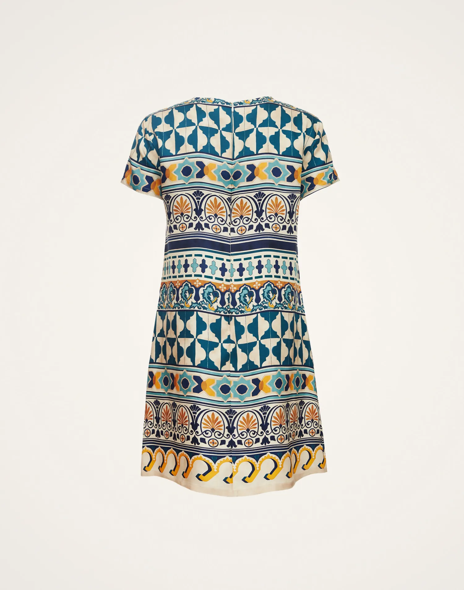 La DoubleJ Vestiti<Mini Swing DressCasareale Small Placèe Cream in Silk Twill
