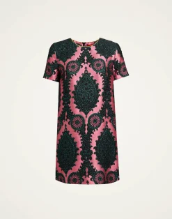 La DoubleJ Vestiti<Mini Swing DressOltrarno Pink in Jacquard