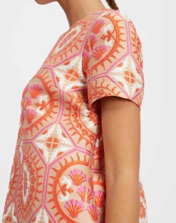 La DoubleJ Party Dressing<Mini Swing DressSun Orange in Jacquard
