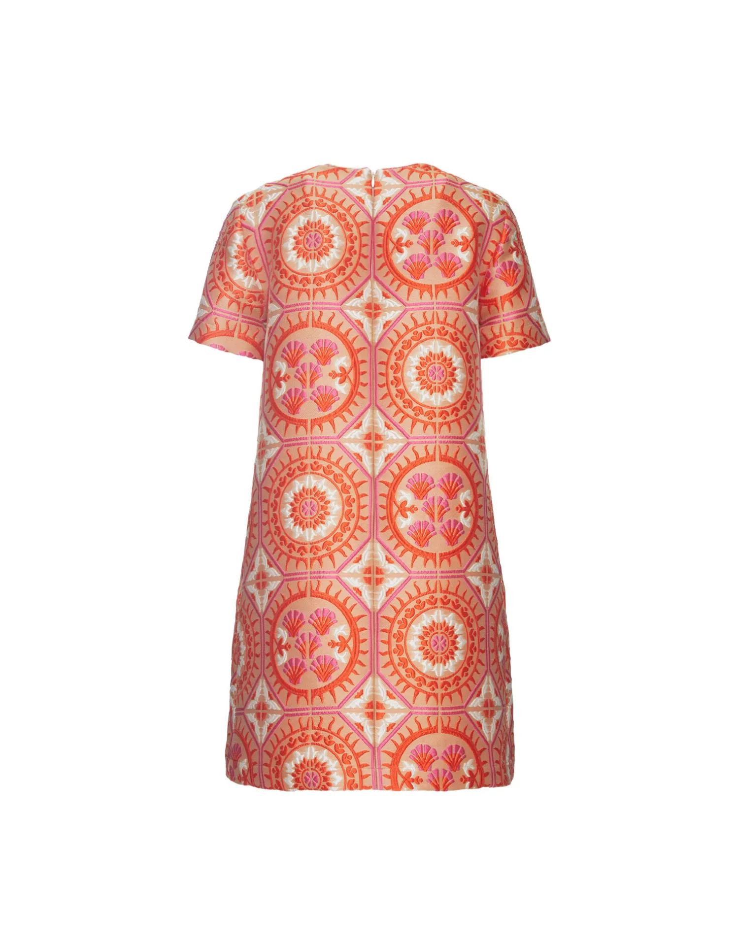 La DoubleJ Vestiti<Mini Swing DressSun Orange in Jacquard