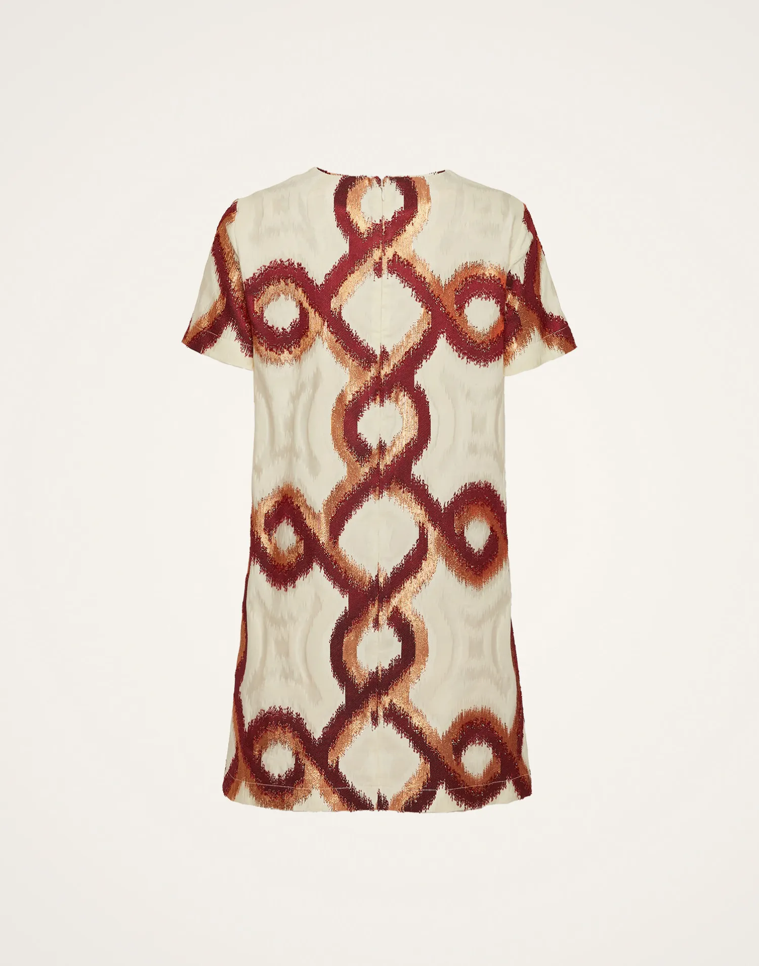 La DoubleJ Vestiti<Mini Swing DressTackle Burgundy in Jacquard