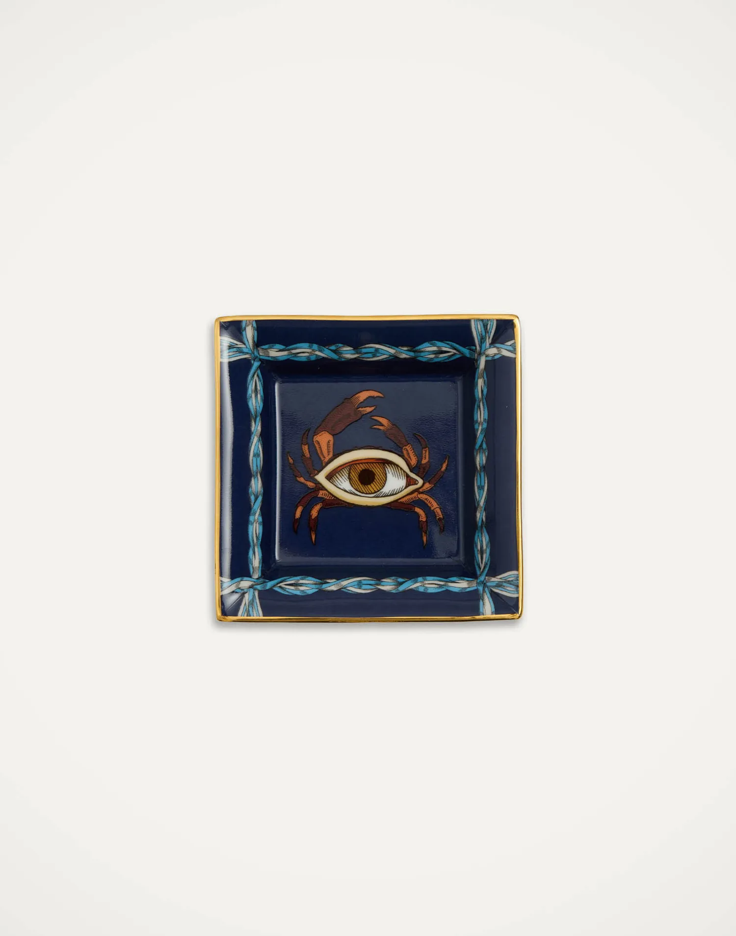 La DoubleJ Vassoi E Svuotatasche|Home Décor<Mini Trinket TrayThe Crab Midnight Blue in Porcelain