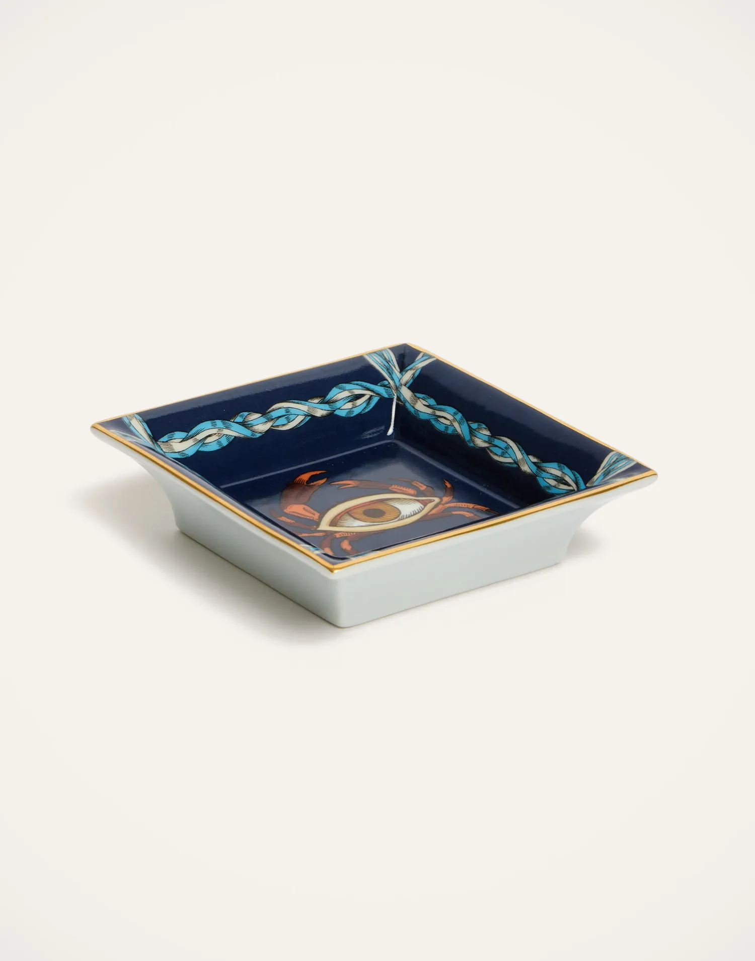 La DoubleJ Vassoi E Svuotatasche|Home Décor<Mini Trinket TrayThe Crab Midnight Blue in Porcelain