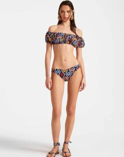 La DoubleJ Moda Mare<Mirage BottomWhitsun Mini Blue in Piquet Lycra