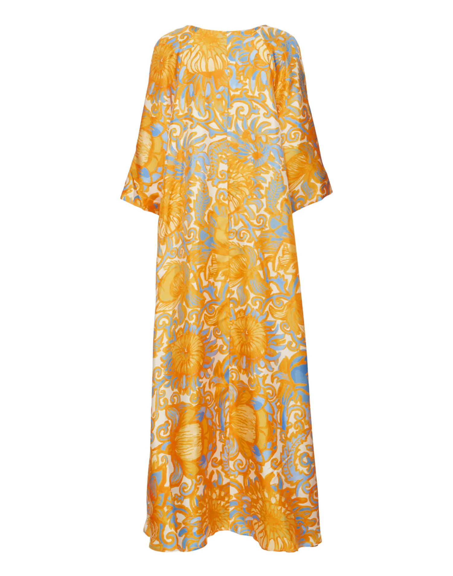 La DoubleJ Vestiti<Muumuu DressAnemone Orange in Silk Twill