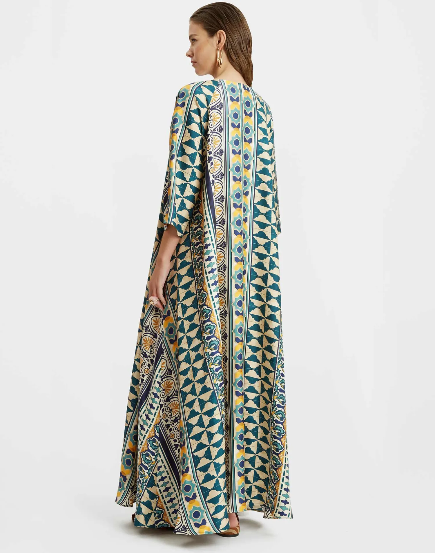 La DoubleJ Vestiti<Muumuu DressCasareale Small Placèe Cream in Silk Twill