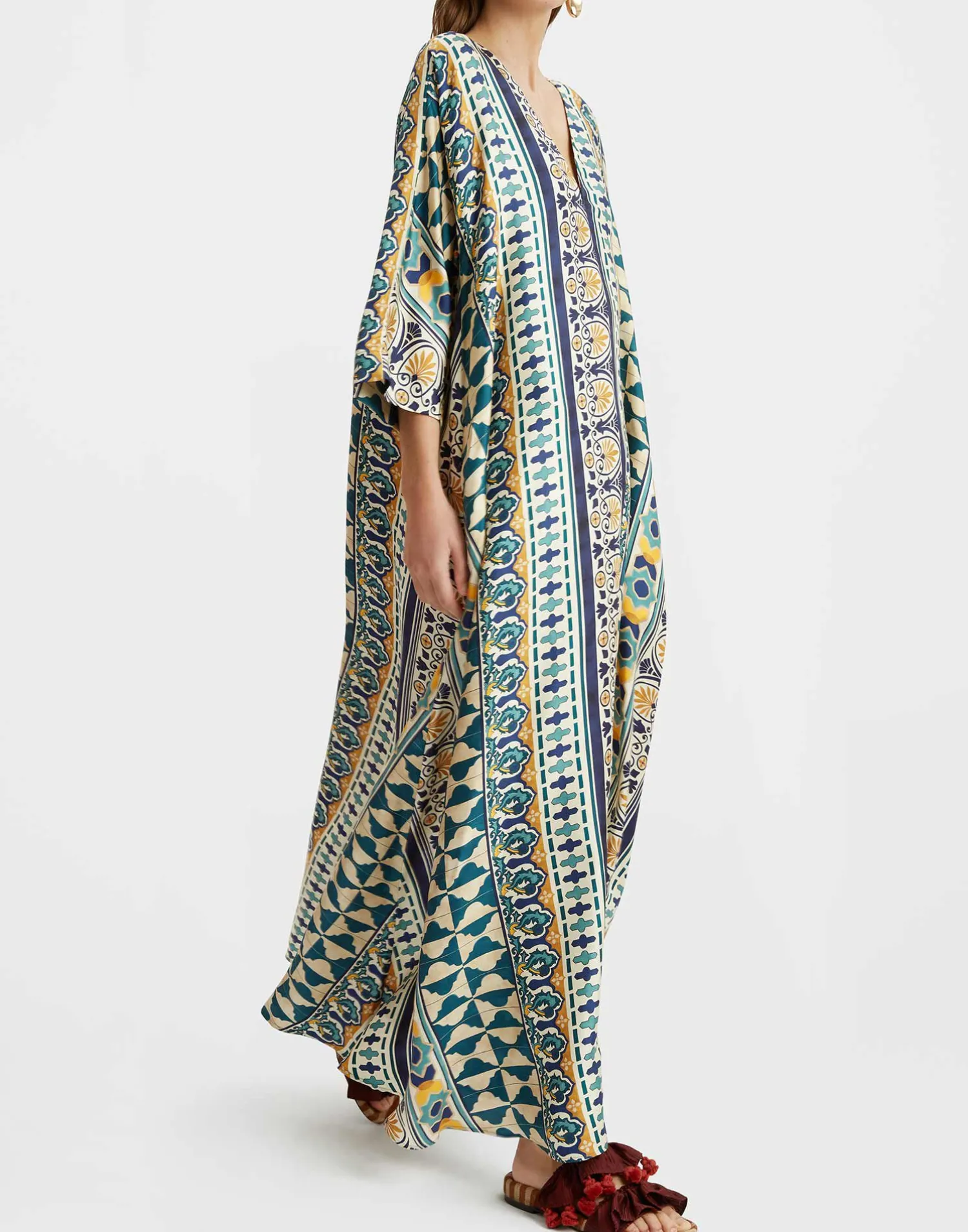 La DoubleJ Vestiti<Muumuu DressCasareale Small Placèe Cream in Silk Twill