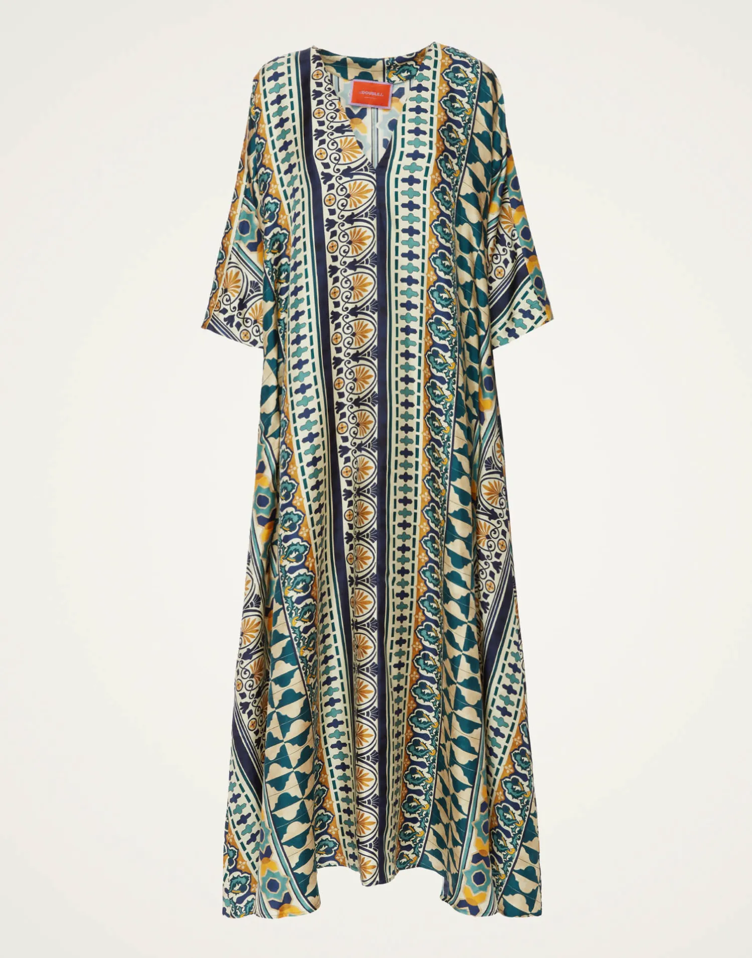 La DoubleJ Vestiti<Muumuu DressCasareale Small Placèe Cream in Silk Twill