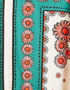 La DoubleJ Vestiti<Muumuu DressDaisy Placée Turquoise in Twill Silk
