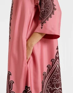 La DoubleJ Party Dressing<Muumuu DressOltrarno Plac&eacute;e Pink in Silk Twill