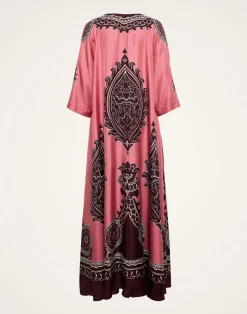 La DoubleJ Party Dressing<Muumuu DressOltrarno Plac&eacute;e Pink in Silk Twill