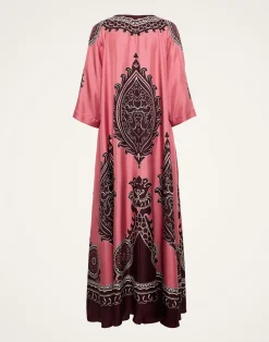 La DoubleJ Vestiti<Muumuu DressOltrarno Plac&eacute;e Pink in Silk Twill