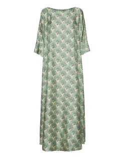 La DoubleJ Vestiti<Muumuu Dress Round NeckFans Mint in Silk Twill