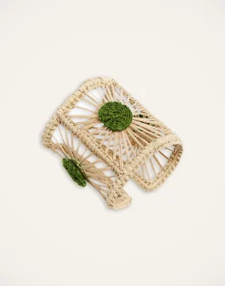 La DoubleJ Tovaglioli|Tessili<Napkin Rings Set Of 2Green in Iraca