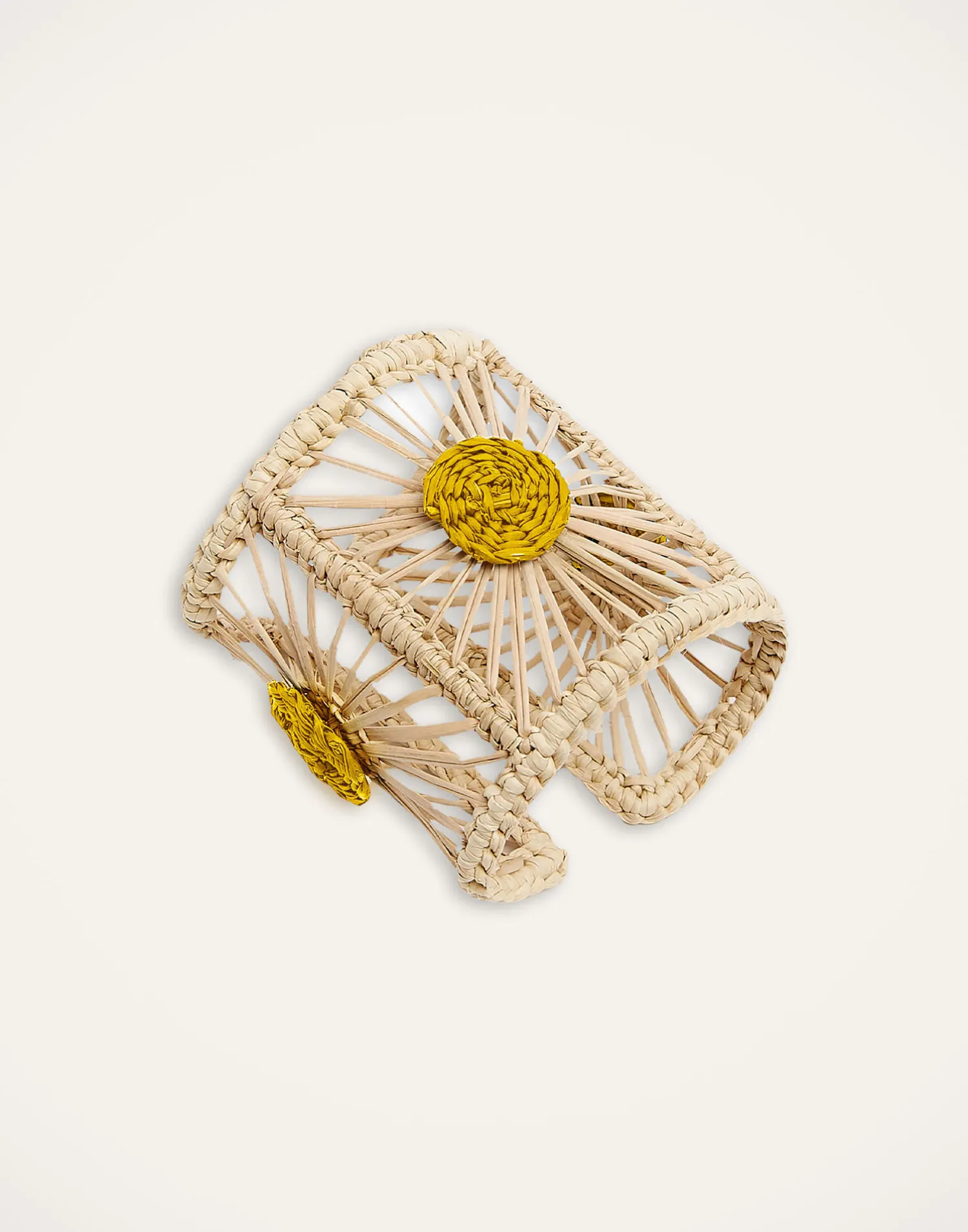 La DoubleJ Tovaglioli|Tessili<Napkin Rings Set Of 2Yellow in Iraca