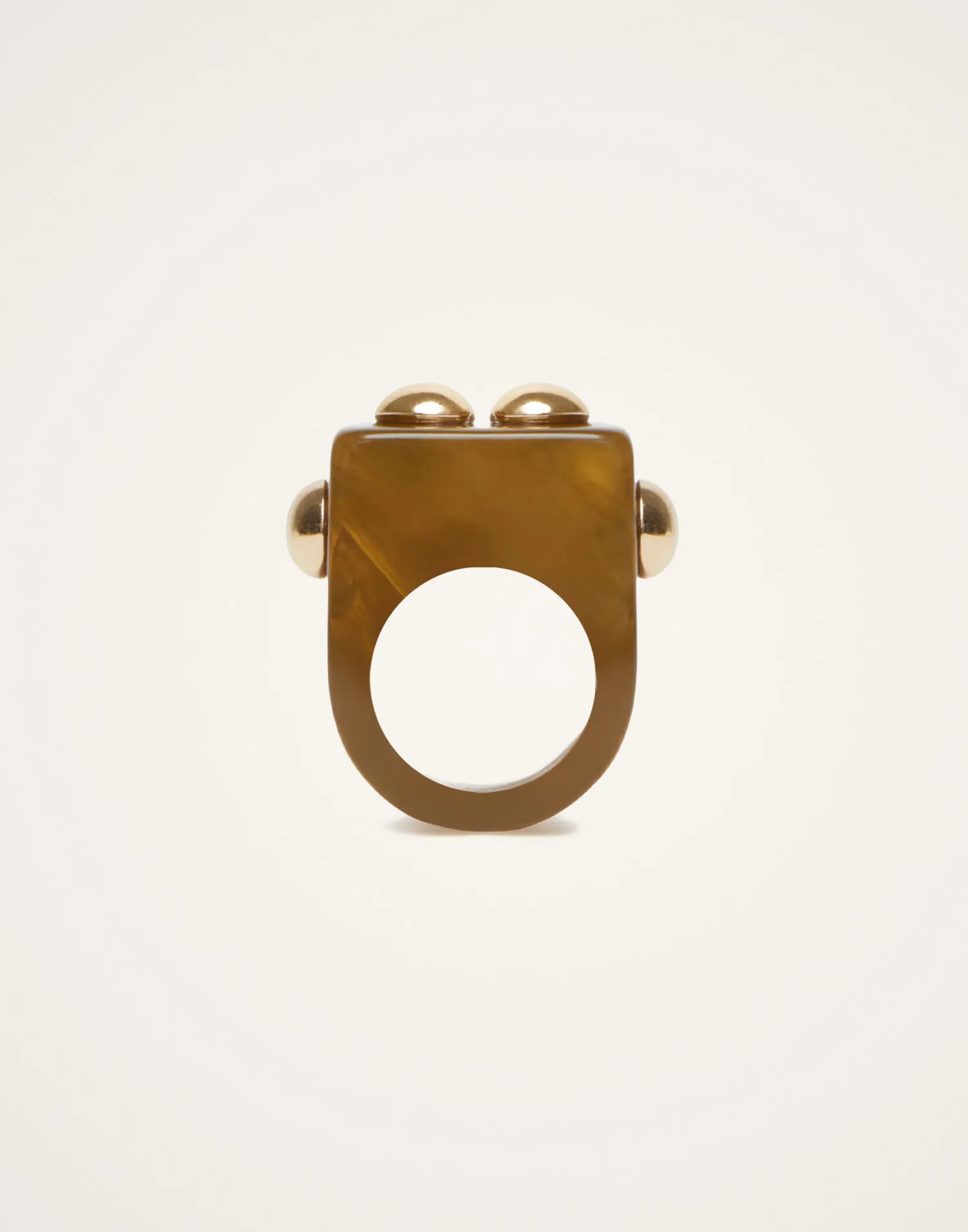 La DoubleJ Bijoux|Accessories<Nefertiti RingSolid Camouflage in Acrylic Resin