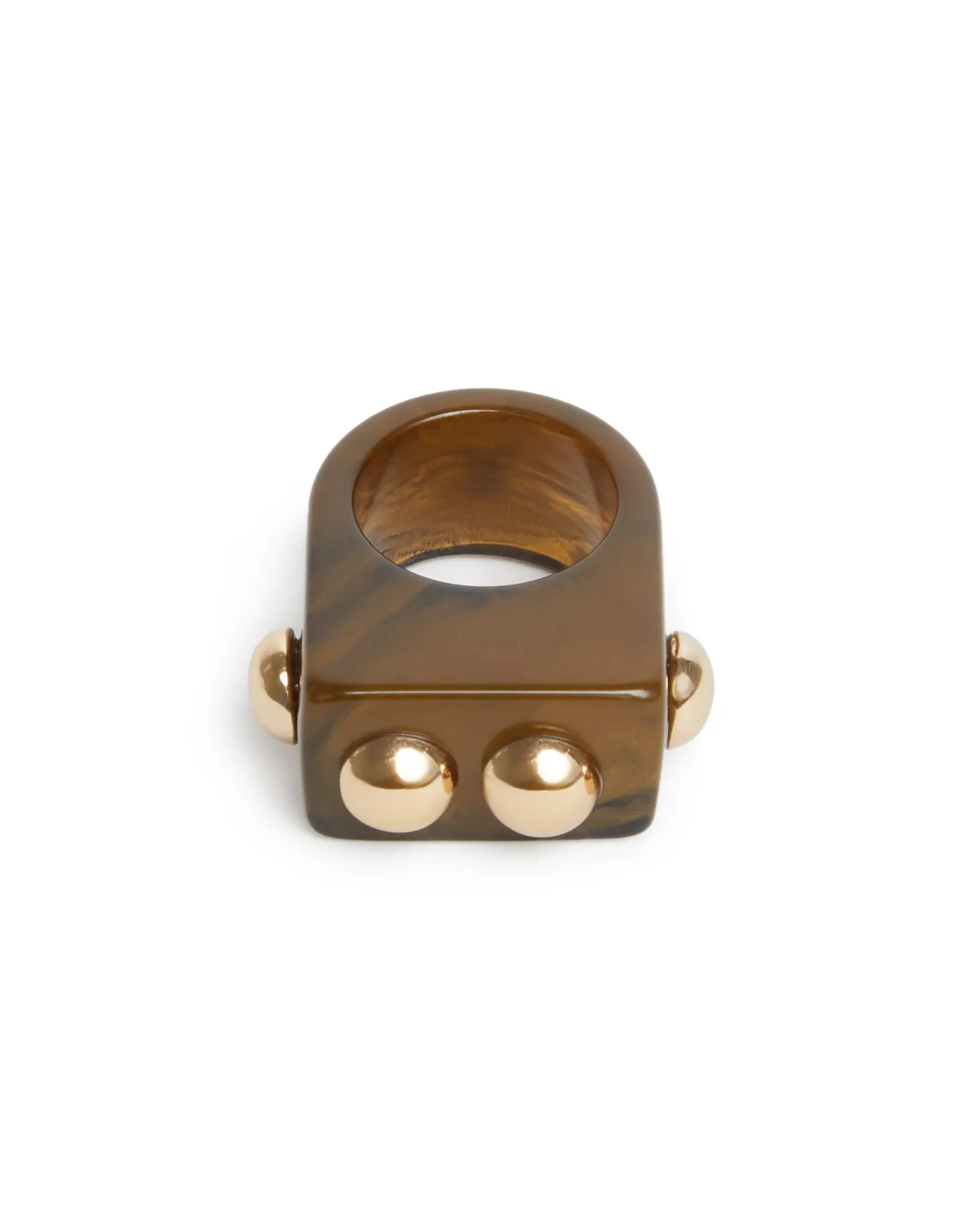 La DoubleJ Bijoux|Accessories<Nefertiti RingSolid Camouflage in Acrylic Resin