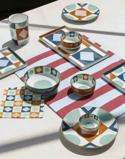 La DoubleJ Accessori Per La Tavola|Tavola<Nesting Bowls SetDiamond Dots in Porcelain