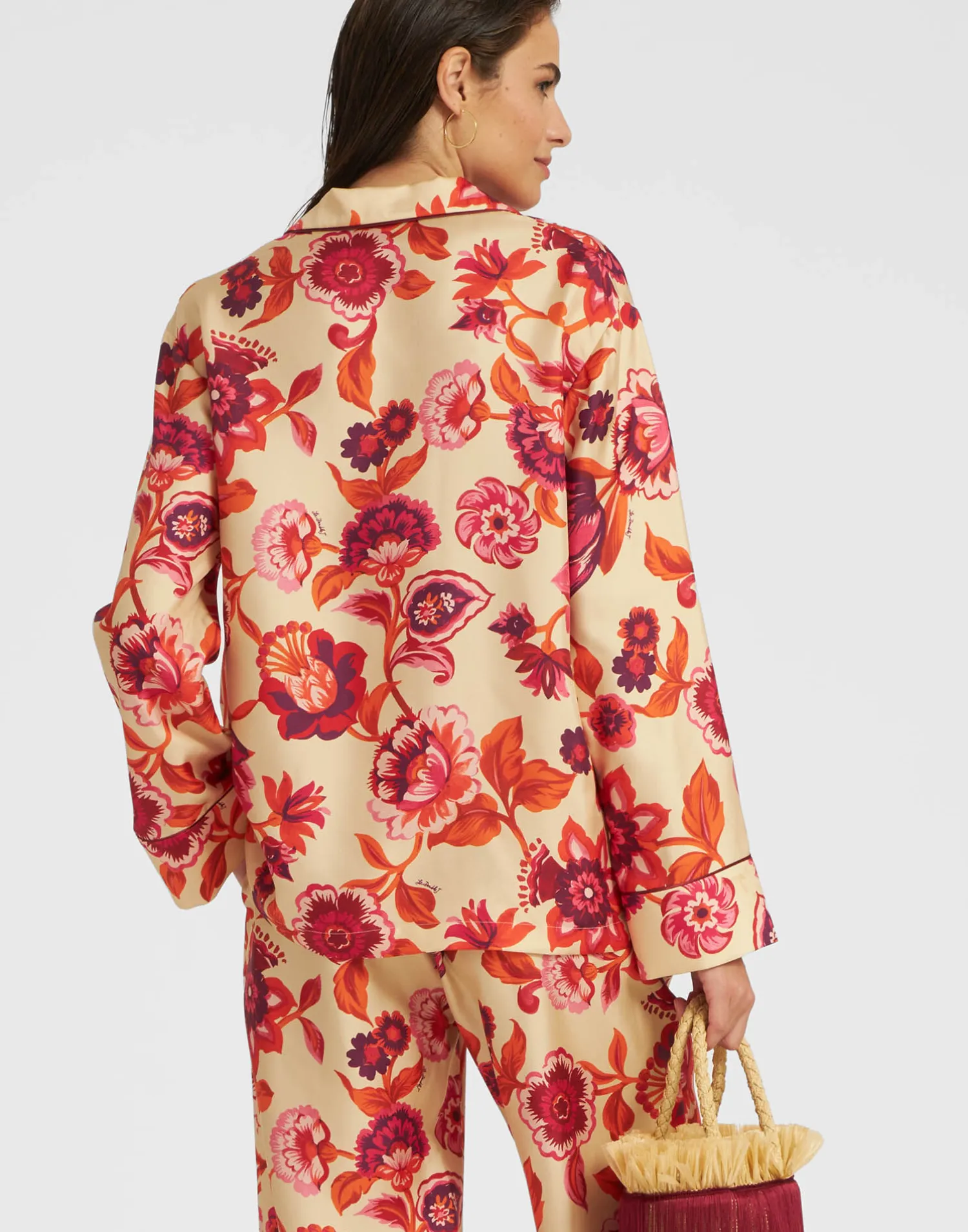 La DoubleJ Camicie E Top<Pajama ShirtHottie Cream in Silk Twill