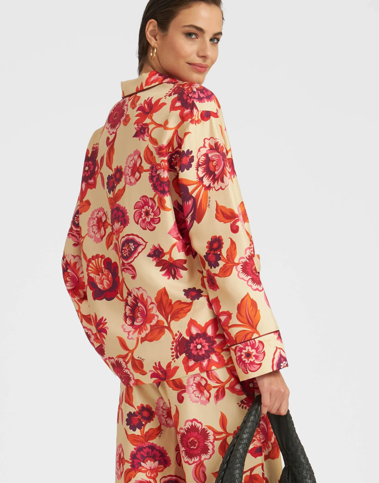 La DoubleJ Camicie E Top<Pajama ShirtHottie Cream in Silk Twill