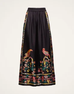 La DoubleJ Pantaloni E Shorts<Palazzo PantsBorboni Placée Nero in Twill Silk