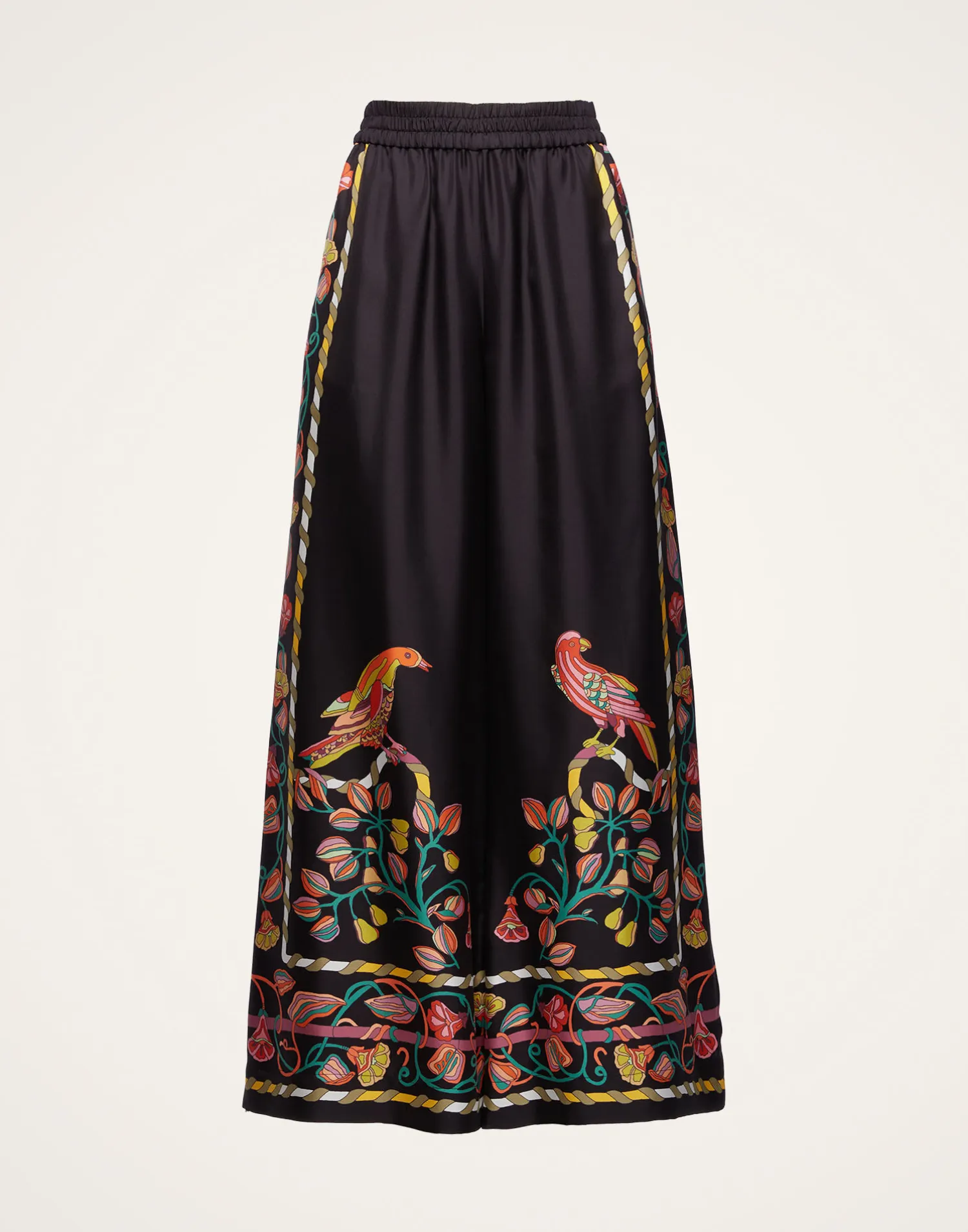 La DoubleJ Pantaloni E Shorts<Palazzo PantsBorboni Placée Nero in Twill Silk