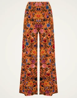 La DoubleJ Pantaloni E Shorts<Palazzo PantsBotticelli Rust in Velvet Stretch