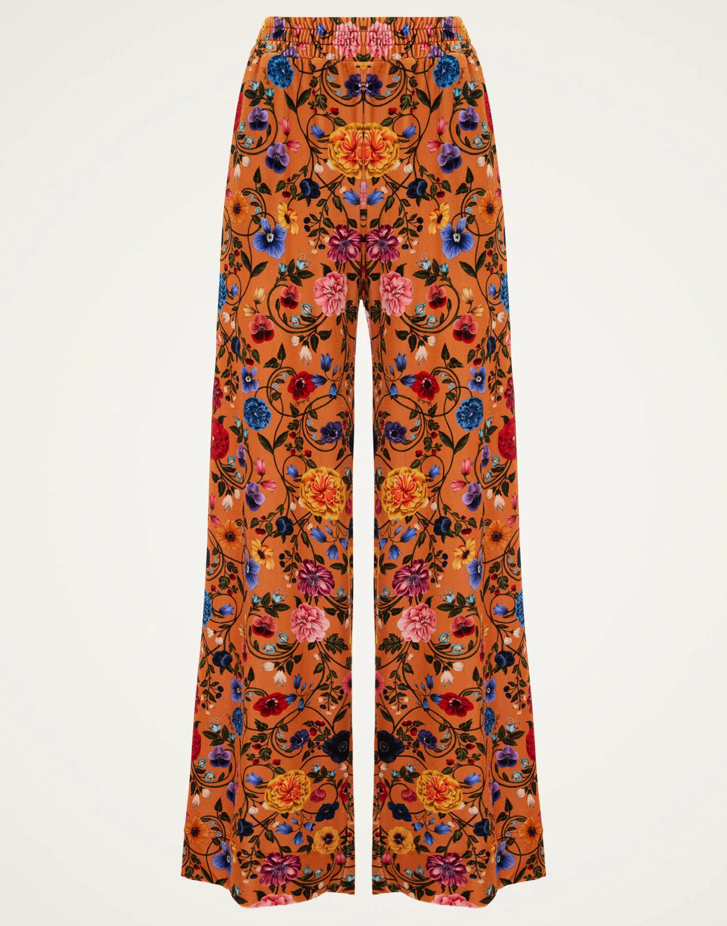 La DoubleJ Pantaloni E Shorts<Palazzo PantsBotticelli Rust in Velvet Stretch