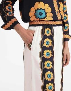 La DoubleJ Pantaloni E Shorts<Palazzo PantsDaisychain Placée Orange in Silk Twill