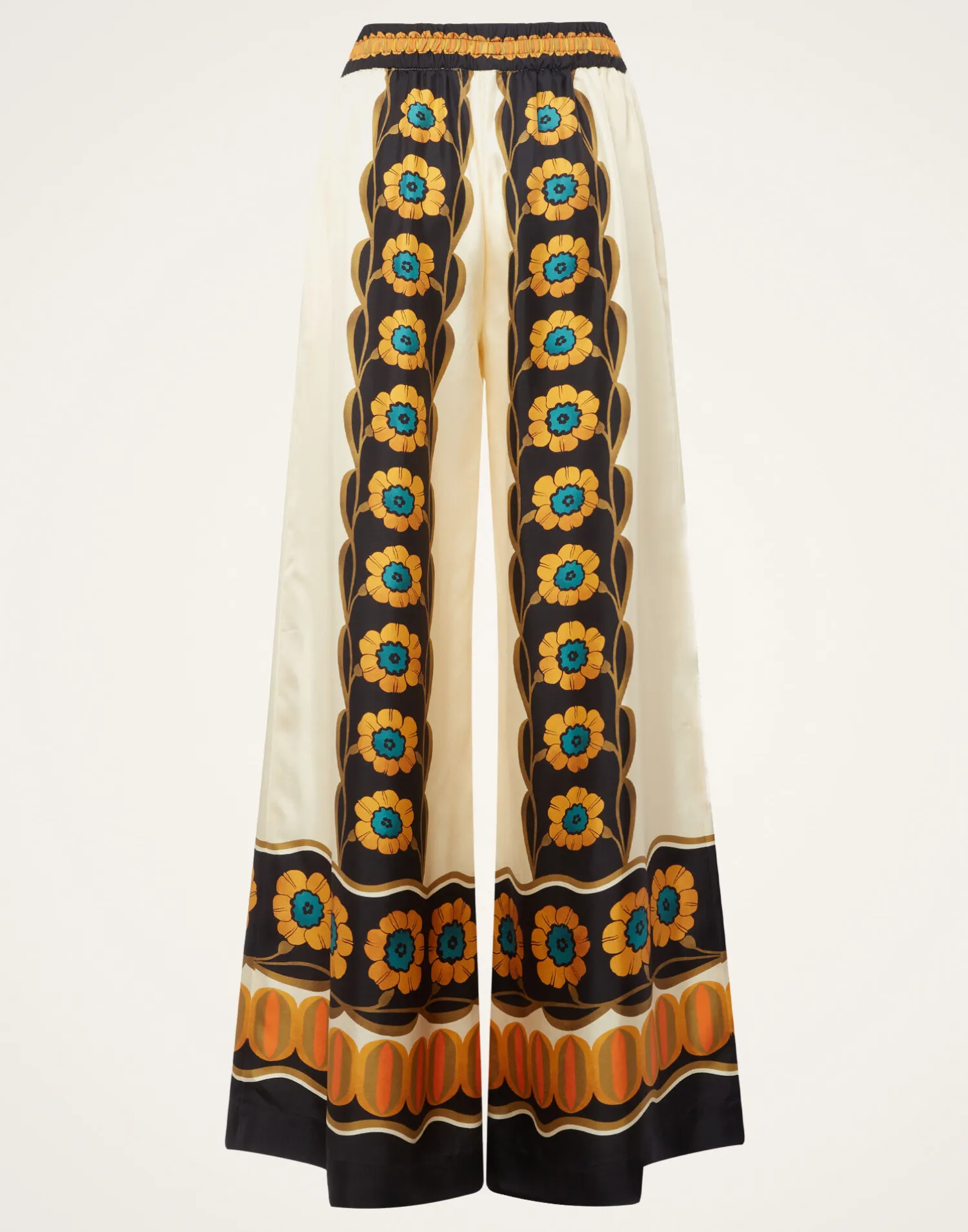 La DoubleJ Pantaloni E Shorts<Palazzo PantsDaisychain Placée Orange in Silk Twill