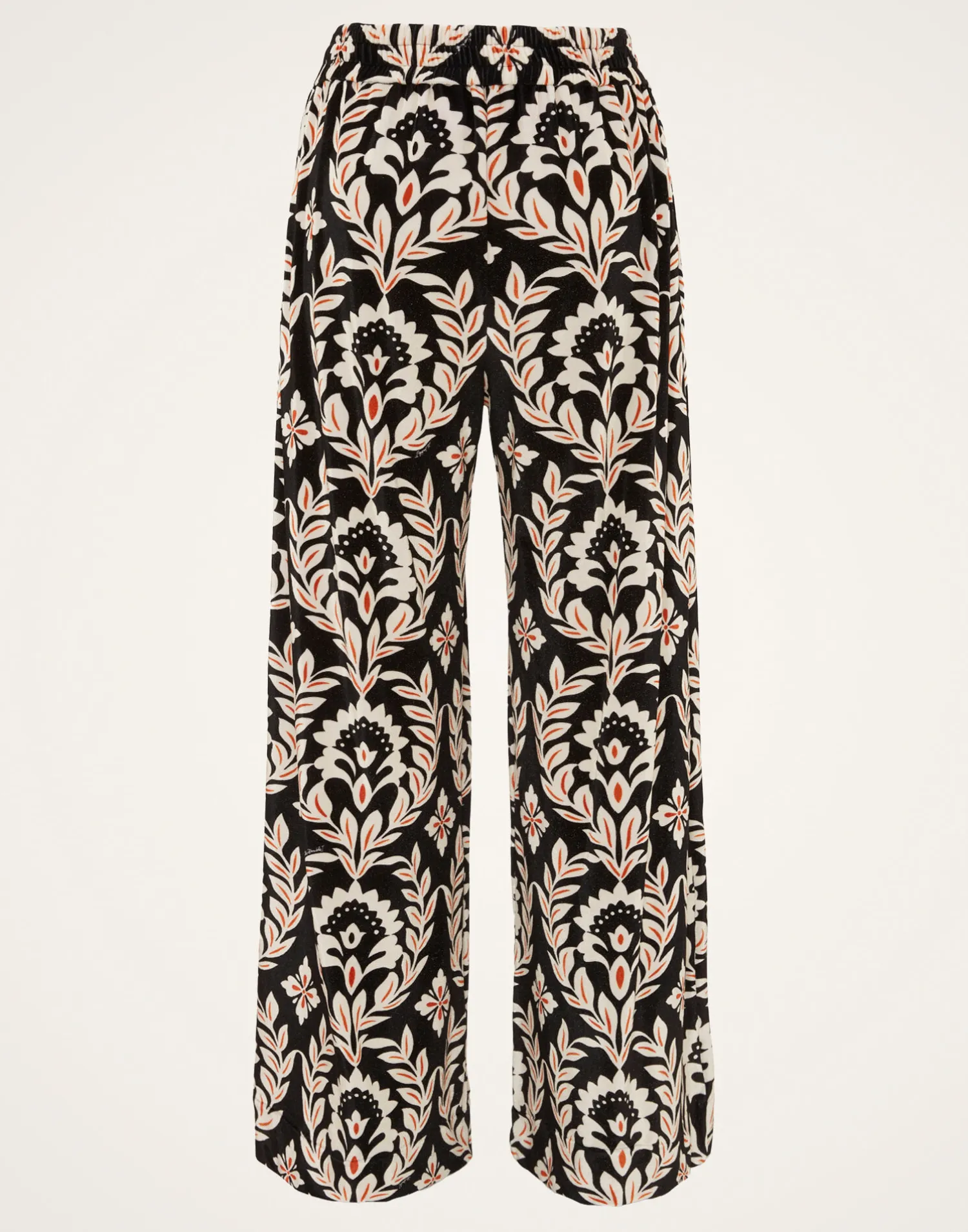 La DoubleJ Pantaloni E Shorts<Palazzo PantsGhirlanda Black in Velvet Stretch