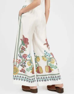 La DoubleJ Pantaloni E Shorts<Palazzo PantsGrenadilla Placée Off White in Silk Twill