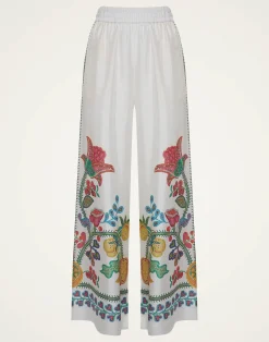 La DoubleJ Pantaloni E Shorts<Palazzo PantsGrenadilla Placée Off White in Silk Twill