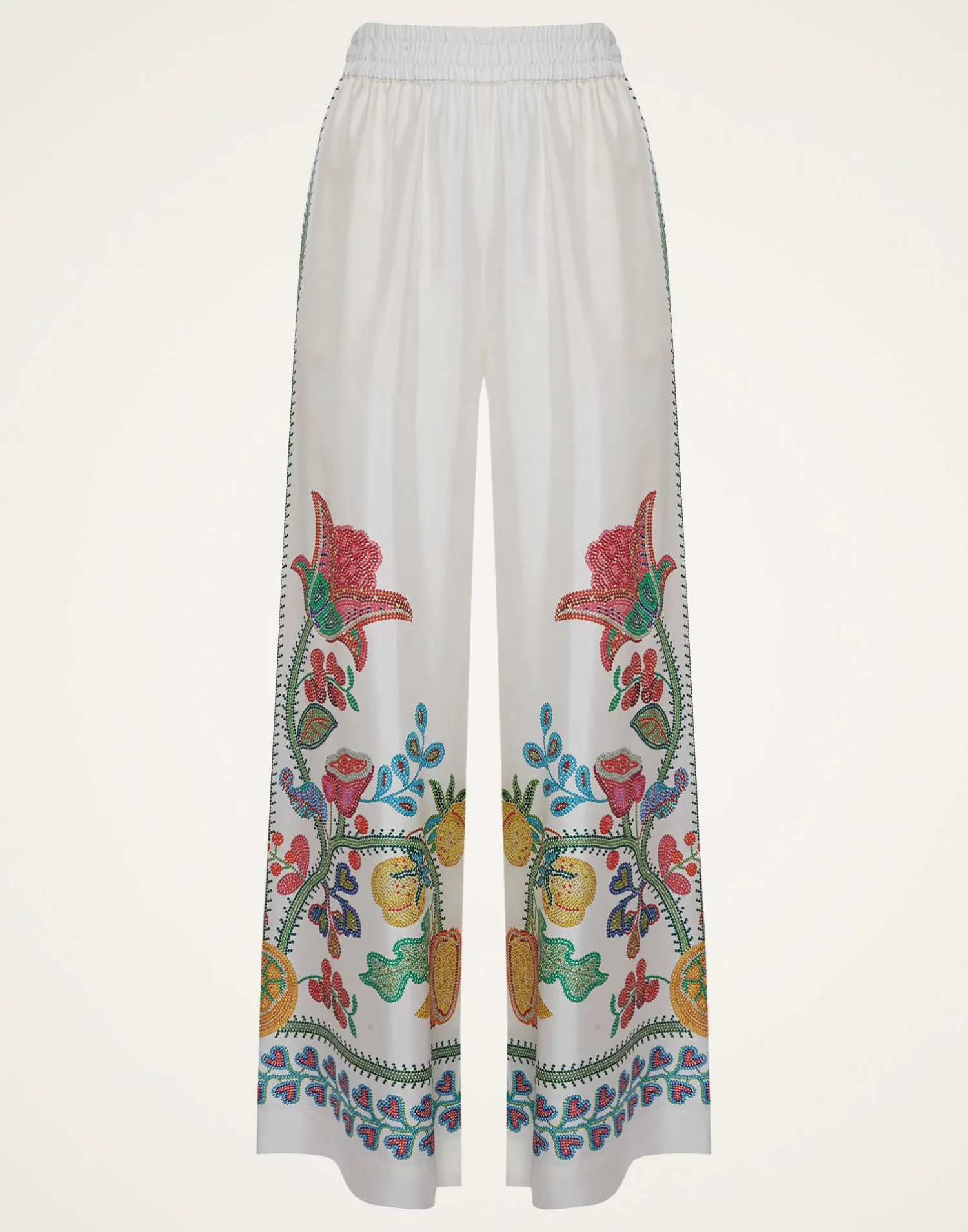 La DoubleJ Pantaloni E Shorts<Palazzo PantsGrenadilla Placée Off White in Silk Twill