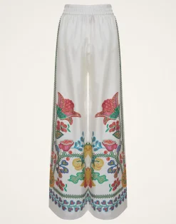 La DoubleJ Pantaloni E Shorts<Palazzo PantsGrenadilla Placée Off White in Silk Twill