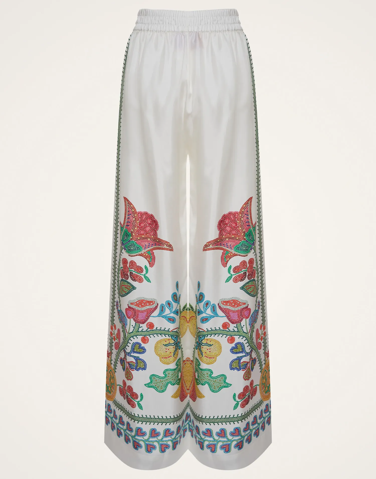 La DoubleJ Pantaloni E Shorts<Palazzo PantsGrenadilla Placée Off White in Silk Twill