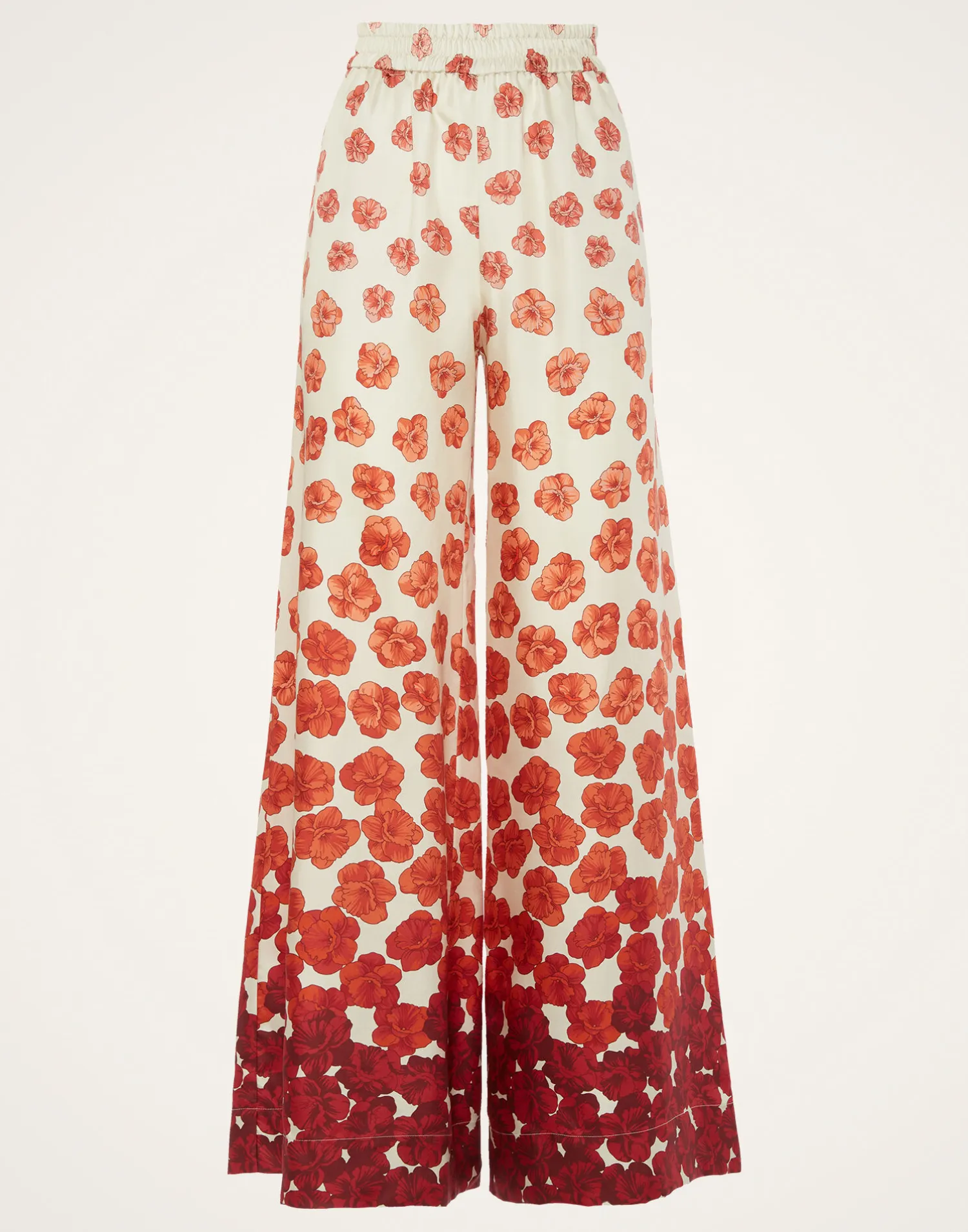 La DoubleJ Pantaloni E Shorts<Palazzo PantsHaze Placèe Red in Silk Twill