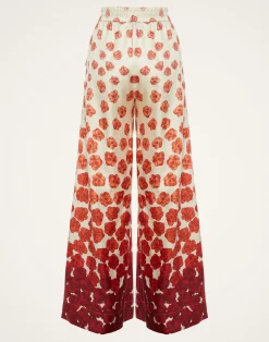 La DoubleJ Pantaloni E Shorts<Palazzo PantsHaze Placèe Red in Silk Twill